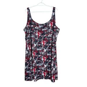 Columbia PFG Dress 3X Red White Blue Sleeveless Stretch Outdoor